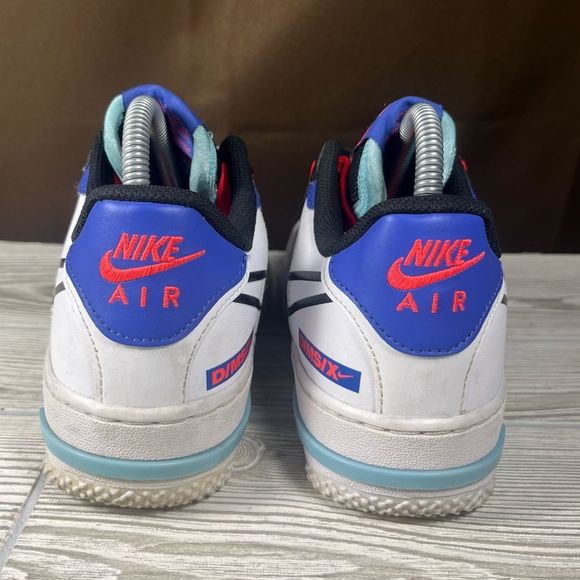 Nike Air Force 1 React GS 'Astronomy Blue Laser Crimson' Sneaker Shoe Womens 7.5 - Picture 4 of 11